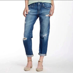 🎉HOST PICK 🎉AG | Ex-Boyfriend Slouchy  Slim 14yrs Destroyed Jeans